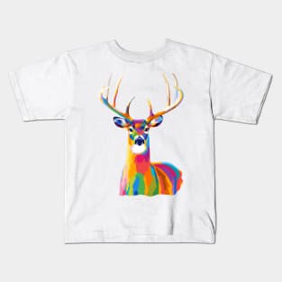 Deer Wpap Pop Art Kids T-Shirt